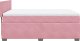 vidaXL vidaXL Łóżko kontynentalne z materacem, różowe, 160x200 cm, aksamit 7