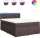 vidaXL vidaXL Łóżko kontynentalne z materacem, brązowe, tkanina, 140x200 cm 2