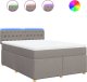 vidaXL vidaXL Łóżko kontynentalne z materacem, taupe, tkanina, 160x200 cm 2
