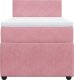 vidaXL vidaXL Łóżko kontynentalne z materacem, różowe, aksamit, 80x200 cm 6