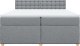 vidaXL vidaXL Łóżko kontynentalne z materacem, jasnoszare, tkanina 200x200 cm 6
