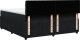 vidaXL vidaXL Łóżko kontynentalne z materacem, czarne, 180x200 cm, aksamit 8