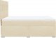 vidaXL Łóżko kontynentalne z materacem, kremowe, tkanina, 140x190 cm 9