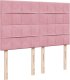 vidaXL Łóżko kontynentalne z materacem, różowe, aksamit, 140x190 cm 8