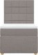 vidaXL vidaXL Łóżko kontynentalne z materacem, taupe, tkanina, 100x200 cm 4