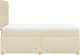 vidaXL Łóżko kontynentalne z materacem, kremowe, tkanina, 120x200 cm 5