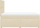 vidaXL Łóżko kontynentalne z materacem, kremowe, tkanina, 120x200 cm 5