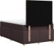 vidaXL Łóżko kontynentalne z materacem, brązowe, tkanina, 120x200 cm 6