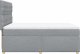 vidaXL Łóżko kontynentalne z materacem, jasnoszare, tkanina, 140x190cm 5