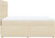 vidaXL Łóżko kontynentalne z materacem, kremowe, tkanina, 140x200 cm 5