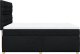 vidaXL Łóżko kontynentalne z materacem, czarne, tkanina 160x200 cm 5