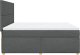 vidaXL Łóżko kontynentalne z materacem, ciemnoszara tkanina 180x200 cm 5