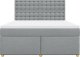 vidaXL Łóżko kontynentalne z materacem, jasnoszare, tkanina, 180x200cm 4