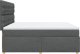 vidaXL Łóżko kontynentalne z materacem, ciemnoszara tkanina 200x200 cm 5