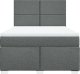 vidaXL vidaXL Łóżko kontynentalne z materacem, ciemnoszara tkanina 140x190 cm 9