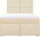 vidaXL vidaXL Łóżko kontynentalne z materacem, kremowe, tkanina, 140x190 cm 8