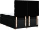 vidaXL vidaXL Łóżko kontynentalne z materacem, czarne, tkanina 140x200 cm 8