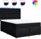 vidaXL vidaXL Łóżko kontynentalne z materacem, czarne, tkanina 160x200 cm 2