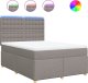 vidaXL vidaXL Łóżko kontynentalne z materacem, taupe, tkanina, 160x200 cm 2