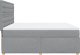 vidaXL vidaXL Łóżko kontynentalne z materacem, jasnoszare, tkanina 200x200 cm 7