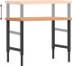 vidaXL vidaXL Stolik roboczy, 100x60x(73-99,5) cm, prostokątny, drewno bukowe 9