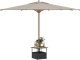 vidaXL vidaXL Stolik ogrodowy z otworem na parasol, czarny, 55x55x46,5 cm 4