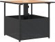 vidaXL vidaXL Stolik ogrodowy z otworem na parasol, czarny, 55x55x46,5 cm 7