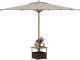 vidaXL vidaXL Stolik ogrodowy z otworem na parasol, brązowy, 55x55x46,5 cm 4