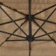 vidaXL vidaXL Parasol ogrodowy na stalowym słupku, brązowy, 324x324x247 cm 7