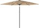 vidaXL vidaXL Parasol ogrodowy z LED, stalowy słupek, brązowy, 288x288x225 cm 2