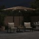 vidaXL vidaXL Parasol ogrodowy z LED, stalowy słupek, brązowy, 288x288x225 cm 3