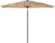 vidaXL vidaXL Parasol ogrodowy z LED, stalowy słupek, brązowy, 288x288x225 cm 4