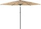 vidaXL vidaXL Parasol ogrodowy z LED, stalowy słupek, brązowy, 288x288x225 cm 6