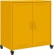 vidaXL vidaXL Szafka, musztardowa, 68,5x39x72 cm, stal walcowana na zimno 1