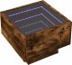 vidaXL Stolik boczny z LED, dąb opalany, 40x40x30 cm 3
