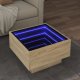 vidaXL Stolik kawowy z LED, dąb sonoma, 50x50x30 cm 1
