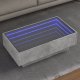 vidaXL Stolik kawowy z LED, szarość betonu, 90x50x30 cm 1
