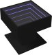vidaXL Stolik kawowy z LED czarny 50x50x45 cm 3