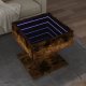 vidaXL Stolik kawowy z LED, opalany dąb, 50x50x45 cm 1