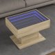 vidaXL Stolik kawowy z LED, dąb sonoma, 70x50x45 cm 1