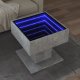 vidaXL Stolik kawowy z LED, szarość betonu, 50x50x45 cm 1