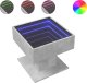 vidaXL Stolik kawowy z LED, szarość betonu, 50x50x45 cm 2