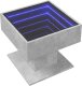 vidaXL Stolik kawowy z LED, szarość betonu, 50x50x45 cm 3
