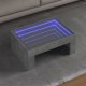 vidaXL Stolik kawowy z LED Infinity, szarość betonu, 70x50x30 cm 1