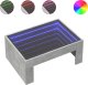 vidaXL Stolik kawowy z LED Infinity, szarość betonu, 70x50x30 cm 2