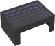 vidaXL Stolik kawowy z LED Infinity, czarny, 70x50x30 cm 3
