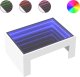 vidaXL Stolik kawowy z LED Infinity, biały, 70x50x30 cm 2
