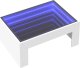 vidaXL Stolik kawowy z LED Infinity, biały, 70x50x30 cm 3