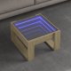 vidaXL Stolik kawowy z LED Infinity, dąb sonoma, 50x53x30 cm 1