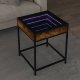 vidaXL Stolik kawowy z LED Infinity, przydymiony dąb, 40x40x51 cm 1